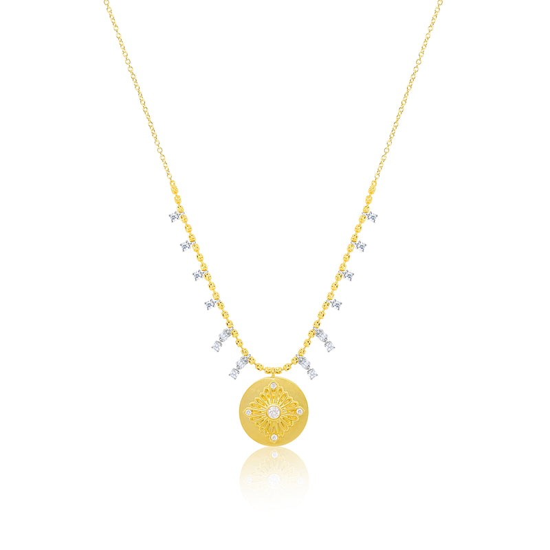Floral Medallion Necklace