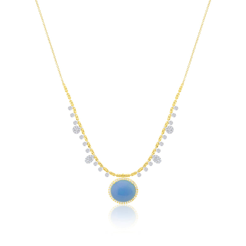 Calcedony Diamond Necklace