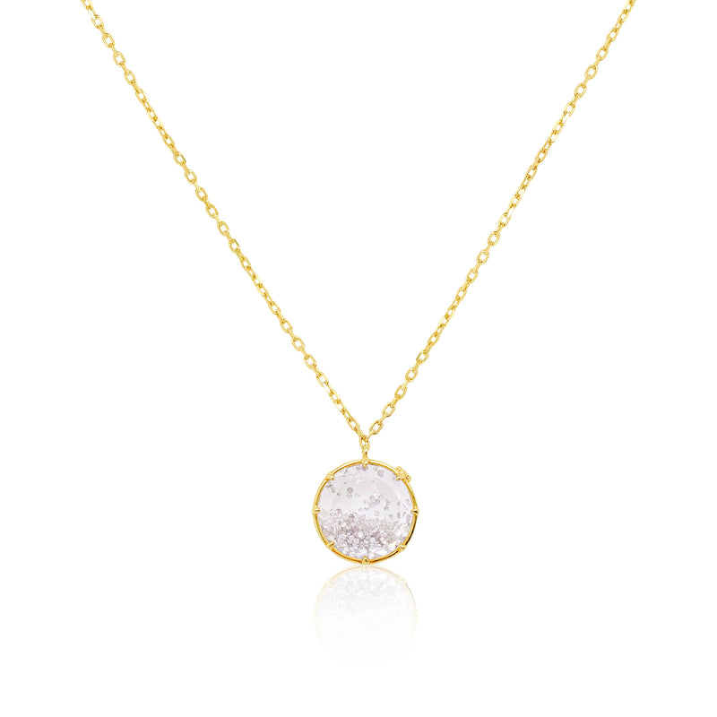 14kt Yellow Gold Diamond Shaker Necklace