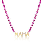 Electric Pink "MAMA" Necklace