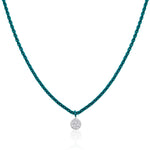 Cosmic Evergreen Silver chain and Gold charm Diamond Necklace