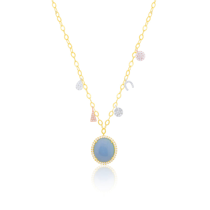 Calcedony Charm Necklace