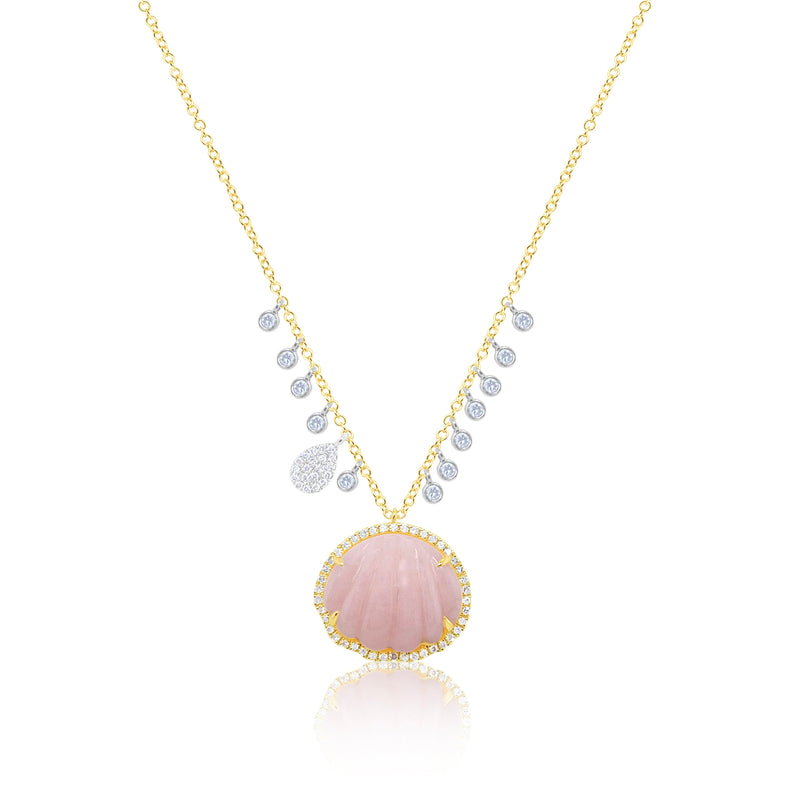 Pink Opal Shell Necklace