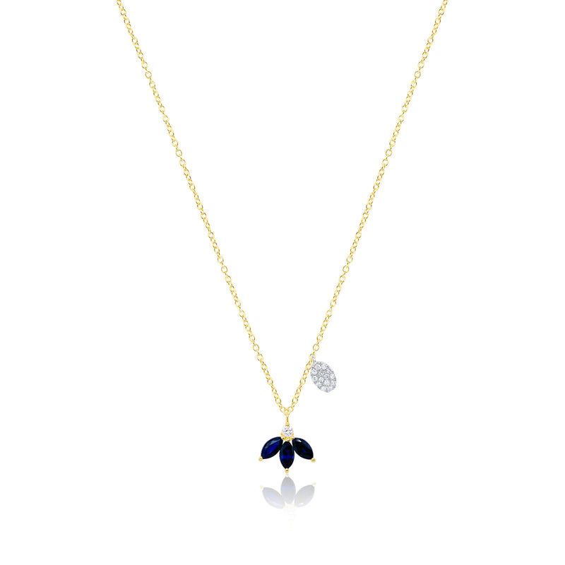 Yellow Gold Sapphire Necklace