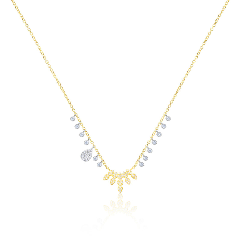 Yellow Gold Diamond Charm Necklace