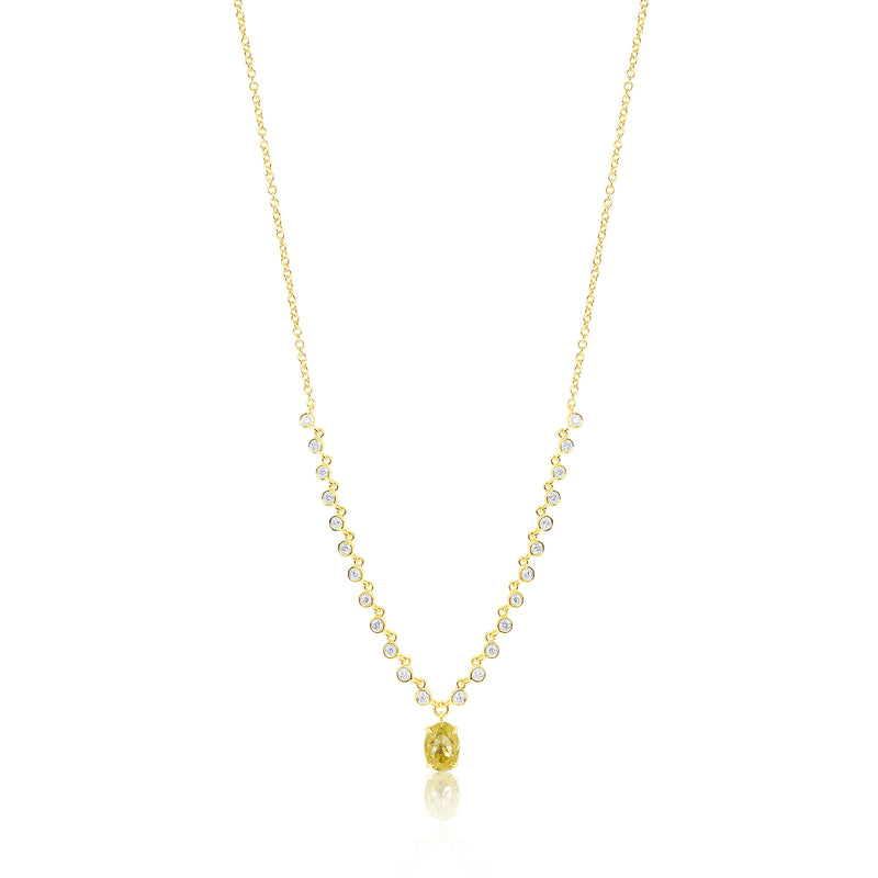 Yellow Gold Champagne Diamond Necklace
