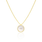 Lithograph Diamond and Silver Necklace