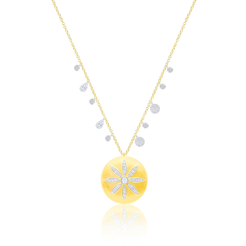 Floral Gold and Diamond Necklace