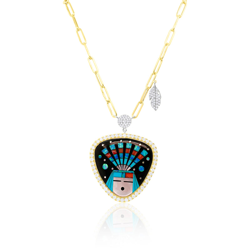 Mosaic Gemstone Inaly Necklace