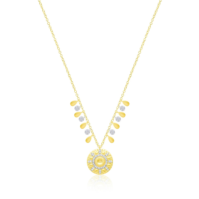 Yellow Gold Charm Necklace
