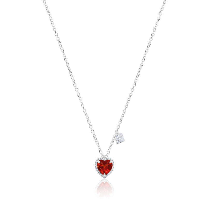 White Gold Orange Sapphire
