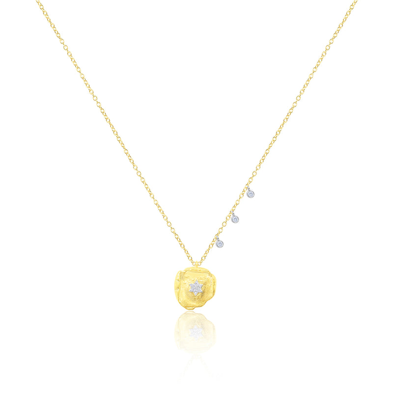 Diamond Silver Star Necklace