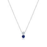 Drilled Diamond and Sapphire Necklace