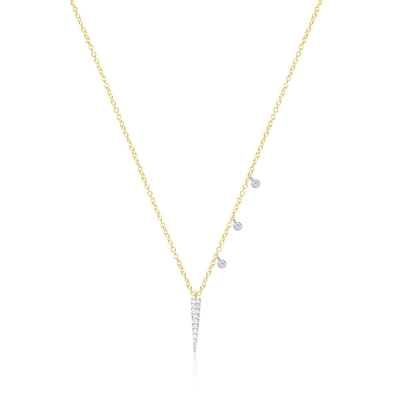 Yellow Gold Dagger with Three Bezels