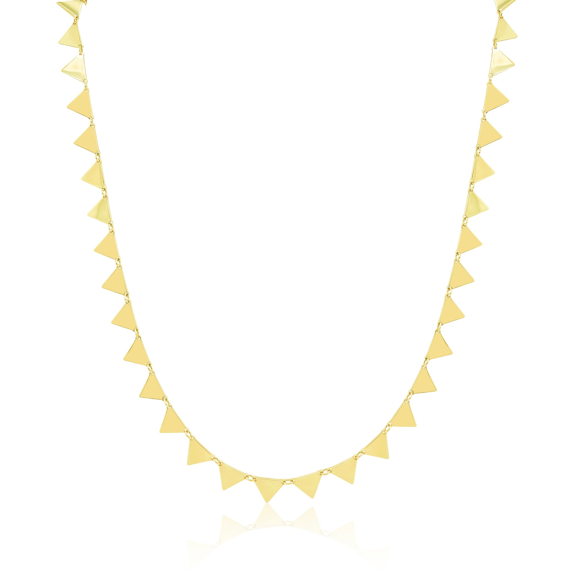 Gold Triangular Chain Yellow Gold Mini Triangle Chain – Meira T Boutique