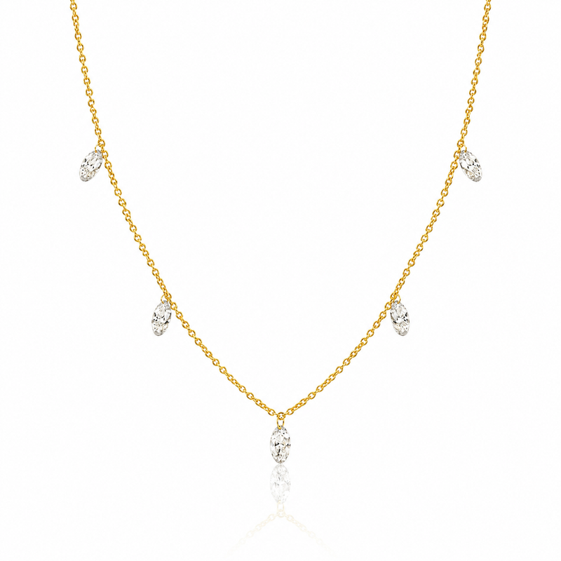 Drilled Fringe Lab Grown Diamond Necklace – Meira T Boutique