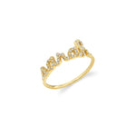Name Script Yellow Gold Diamond Ring