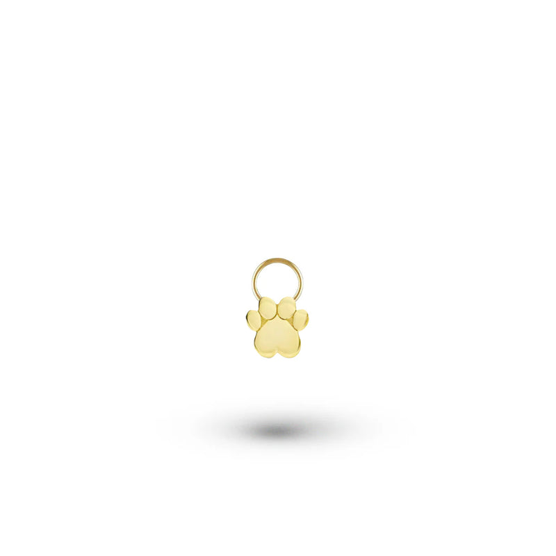 Gold Paw Hoop Charm