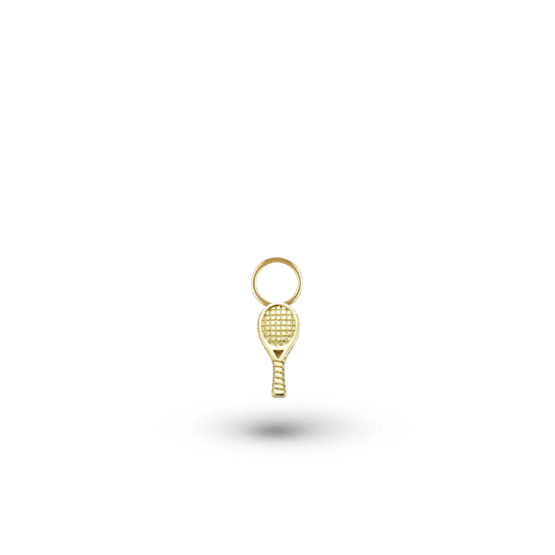 Gold Racket Hoop Charm