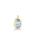Lab Grown Oval Cut Bezel Set Charm