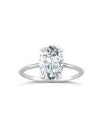 14kt White Gold Lab Grown Diamond Oval Ring 1.5 ct