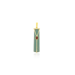 Amazonite and Garnet Charm