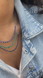 Galactic Blue 1 Carat Blue Sapphire Necklace