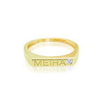 Yellow Gold Meira Signet Ring