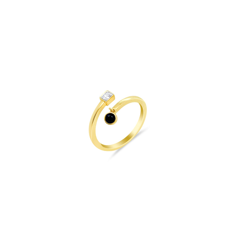 Diamond and Sapphire Twist Ring