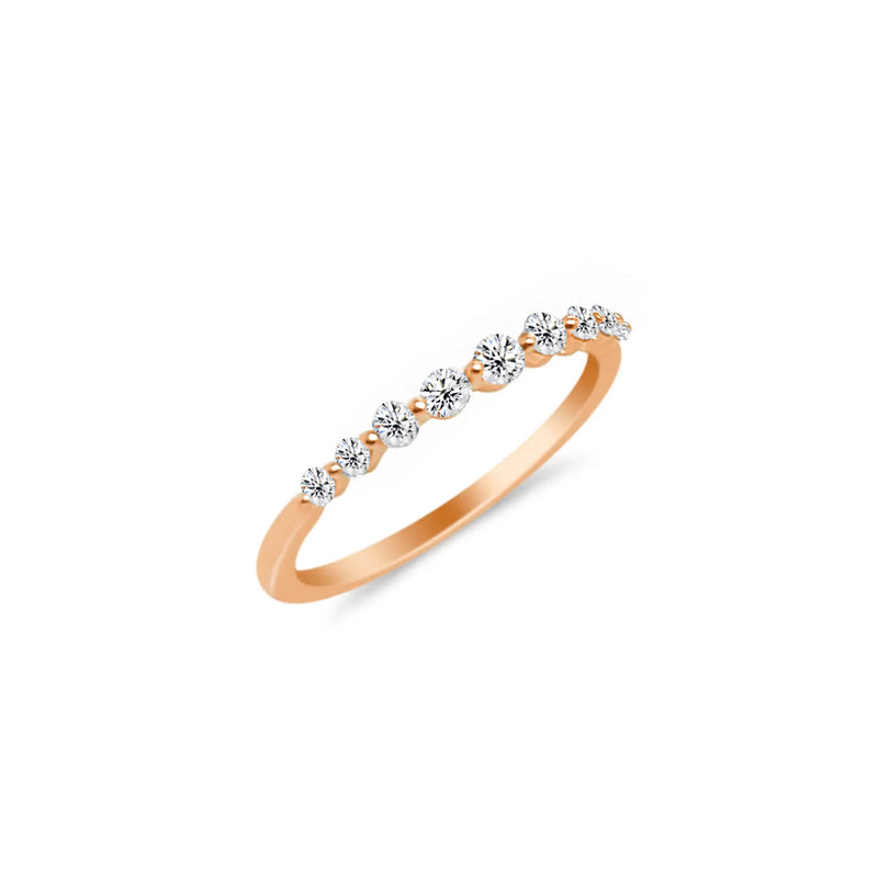 Rose Gold Dainty Diamond Ring