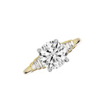 2.3 Carat Round Diamond Ring With Side Stones