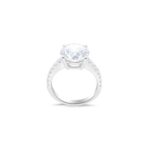 White Gold 4 ct Solitaire Lab Grown Diamond Ring