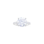 White Gold 4 ct Solitaire Lab Grown Diamond Ring