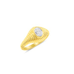 Oval Cut Signet Textured Ring ONLINE EXCLUSIVE