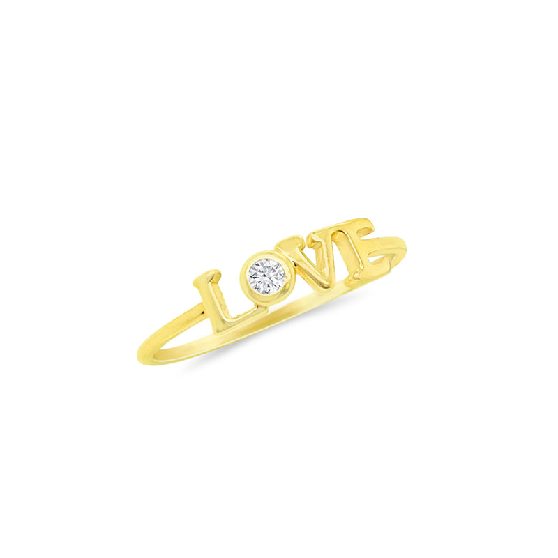 Meira T 14kt Yellow Gold Diamond Love Ring