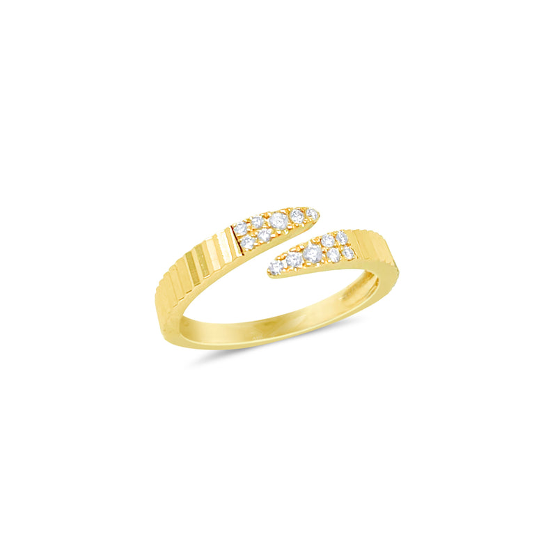 14ktYellow Gold Fluted Gold Open Ring ONLINE EXCLUSIVE
