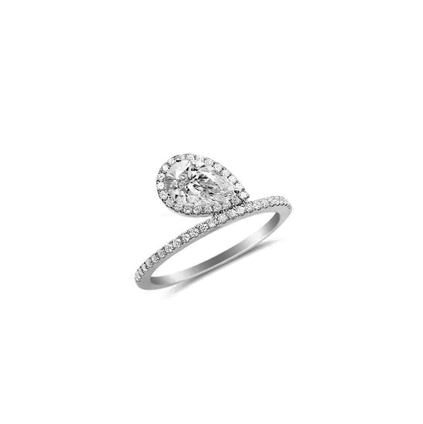 White Gold Diamond Ring size-  6.5