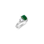 White Gold Emerald and Diamond