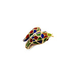 Hand Painted Enamel Serpent Ring