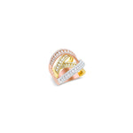 Three Tone Diamond Cocktail Ring