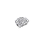Diamond Wave Cocktail Ring
