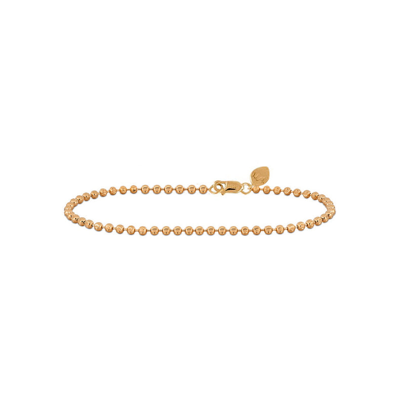 14kt Rose Gold Spot Chain Anklet