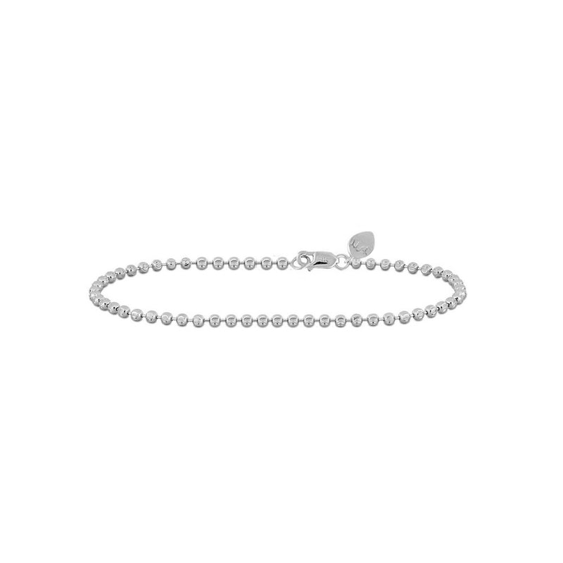 14kt White Gold Spot Chain Anklet