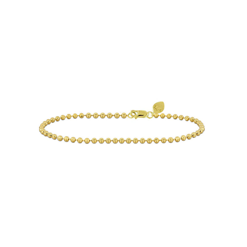 14kt Yellow Gold Spot Chain Anklet
