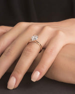 14kt White Gold Lab Grown Diamond Oval Ring 1.5 ct