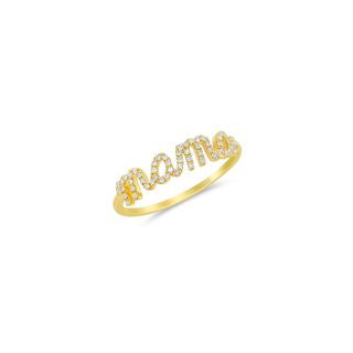 Mama Diamond Ring Yellow Gold