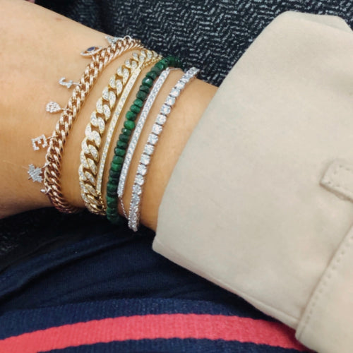 Emerald Beaded Bracelet