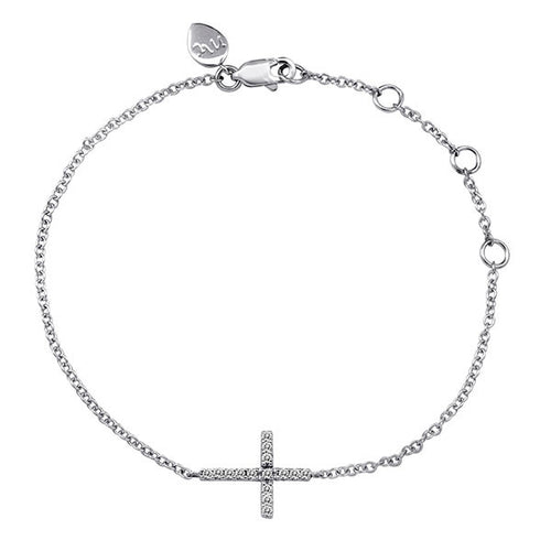  Pave Diamond Cross Bracelet