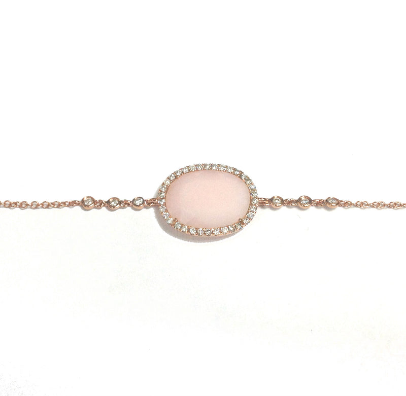 Pink Opal Diamond Bracelet