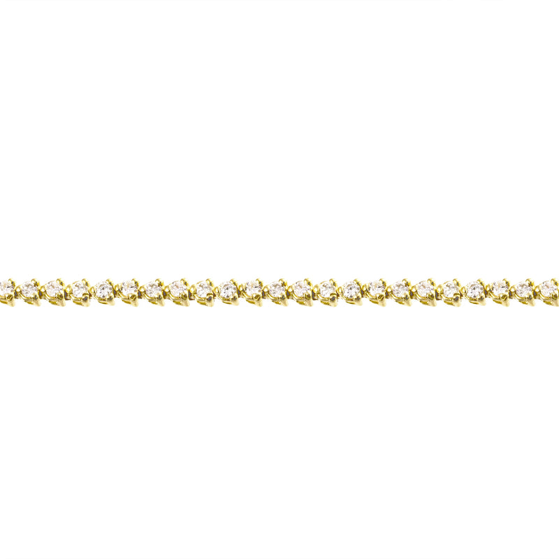 Yellow Gold Diamond Tennis Bracelet